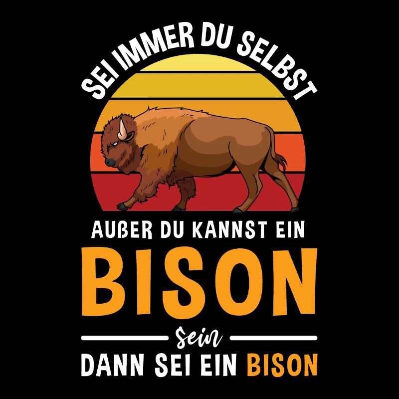Büffel Rind Retro Bison