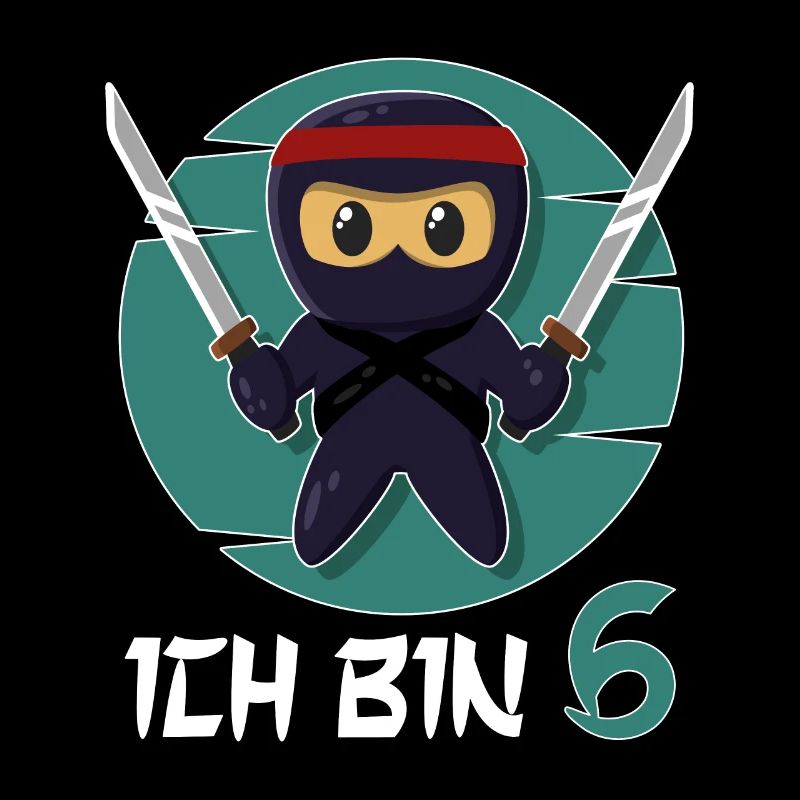 Ich Bin 6 Ninja 6. Geburtstag Jungen 6. Geburtstag