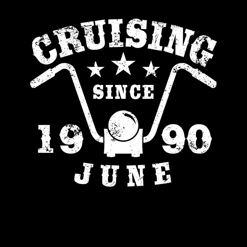 Cruising Biker Birthday June 1990 Motorcycle