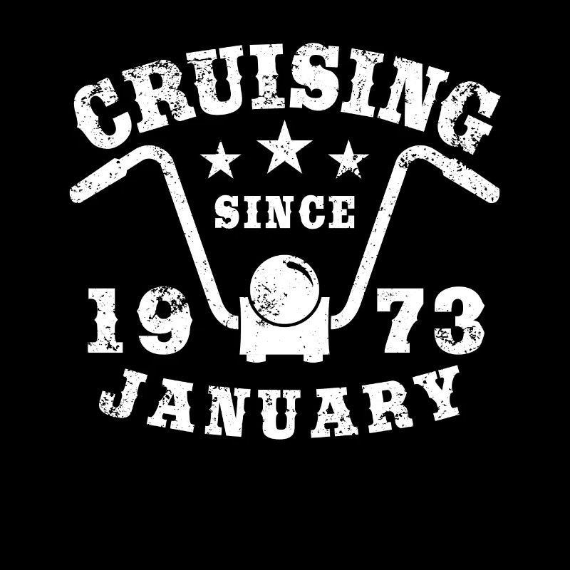 Cruising Biker Birthday January 1973 Motorcycle