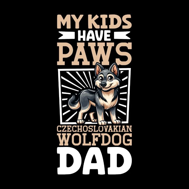 Papa chien-loup tchécoslovaque