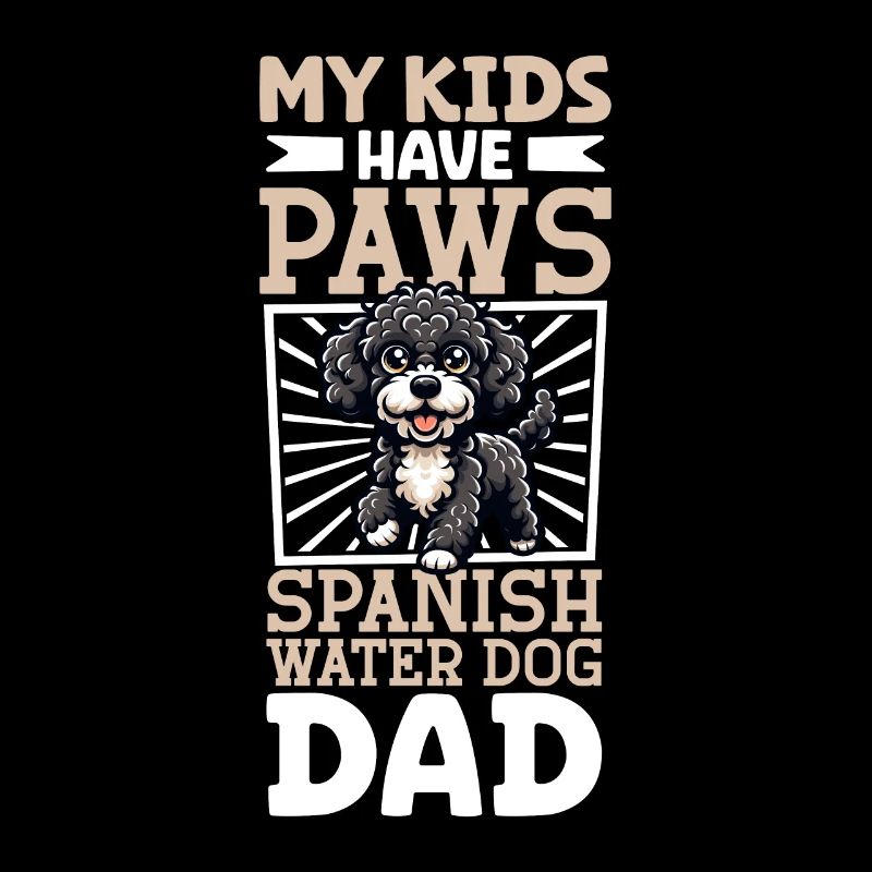 Chien d’eau espagnol papa