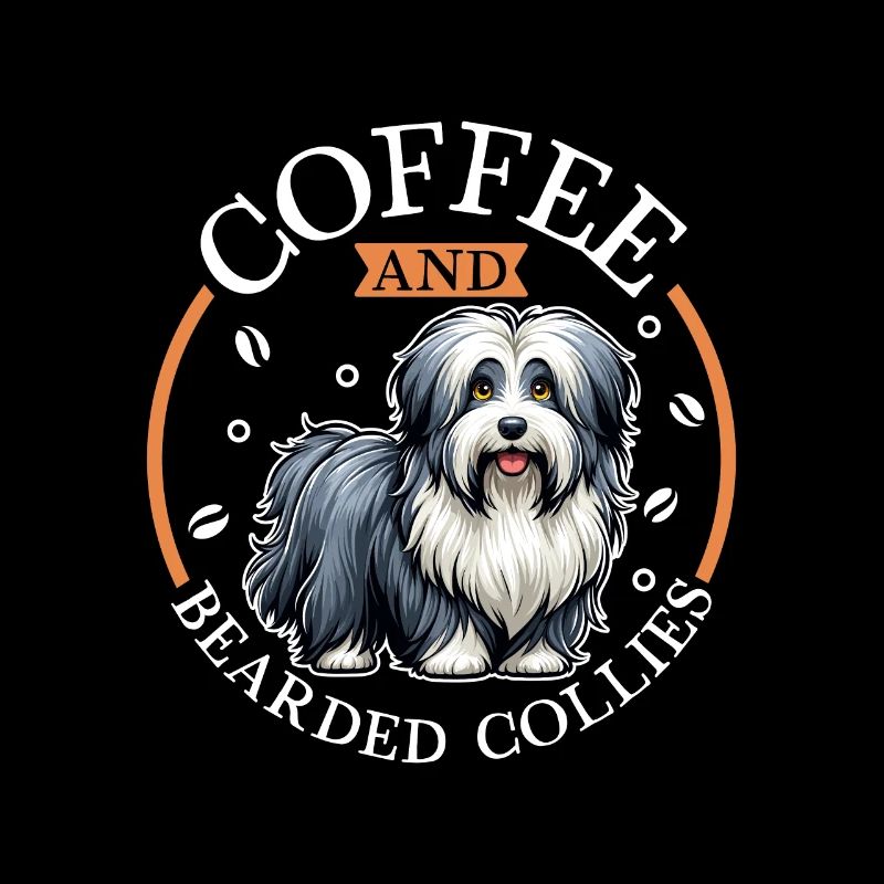 Coffee and Bearded Collie