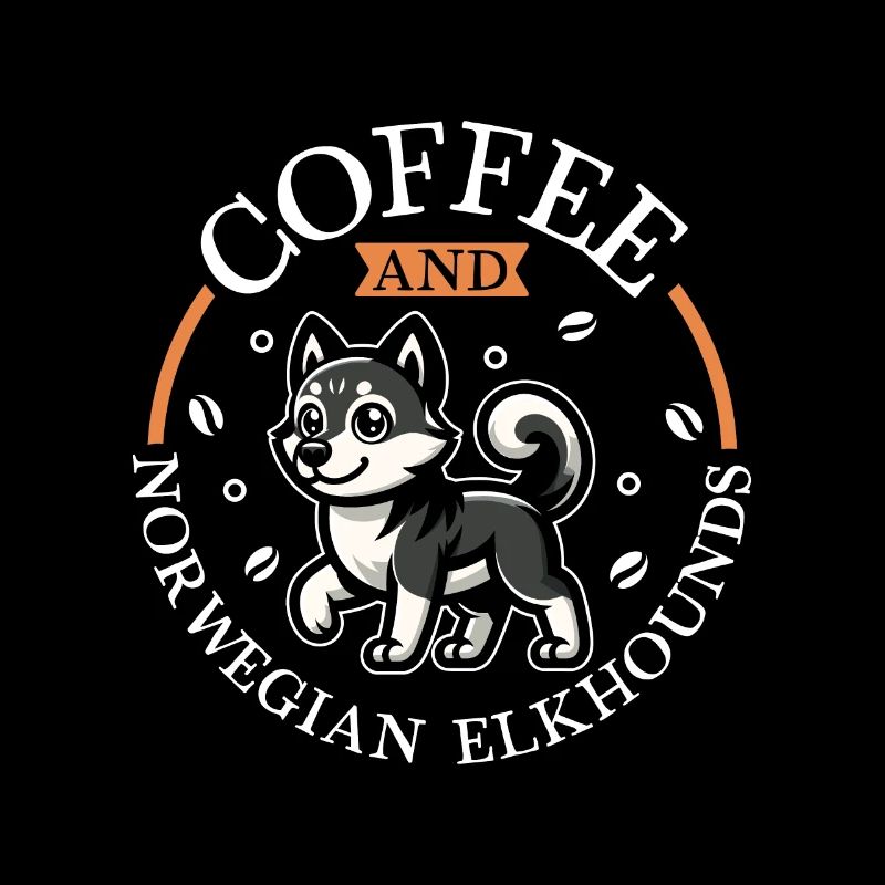 Kaffee und Norwegischer Elchhund