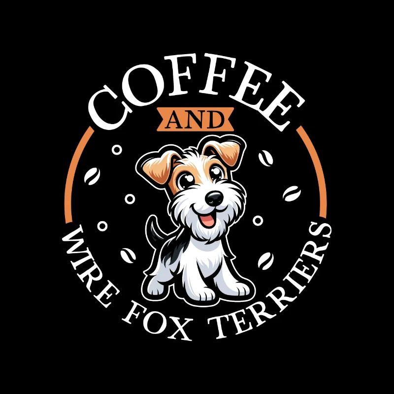 Coffee and Wirehaired Fox Terrier