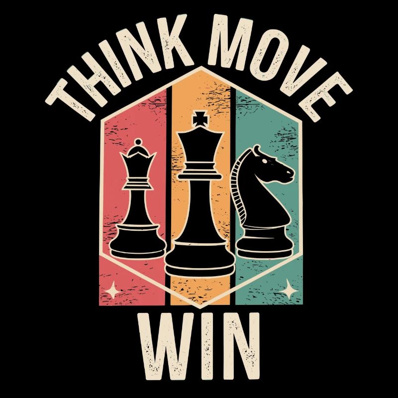 Think Move Win Chess Piece