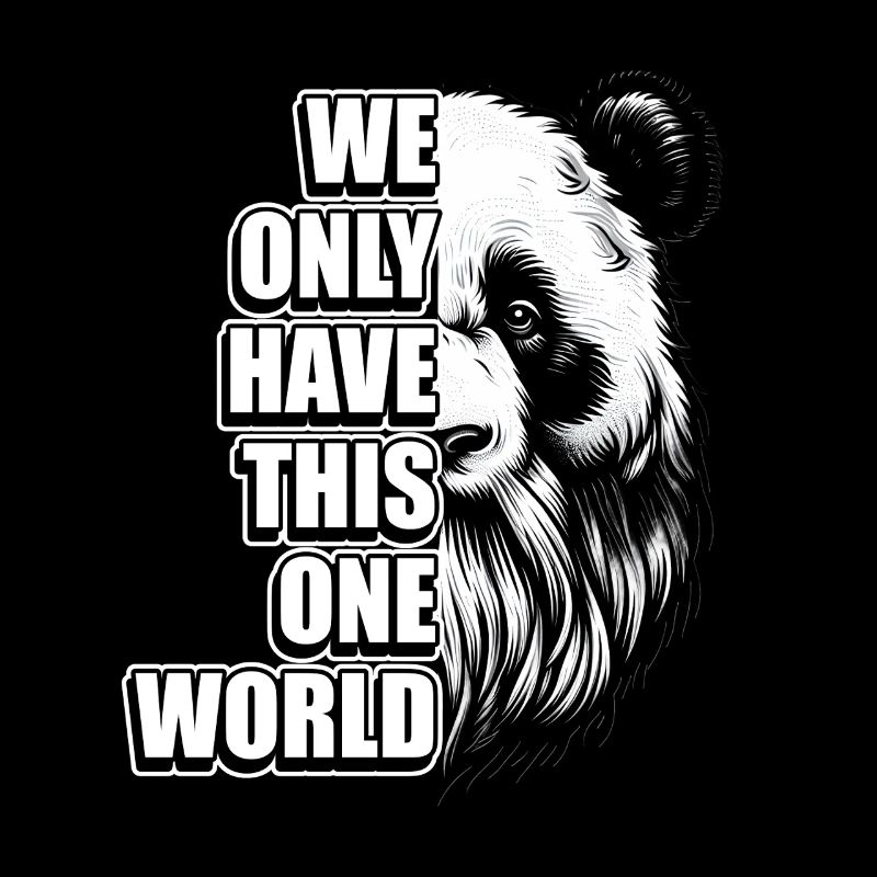 alter Panda mit Bart Panda Spruch Motive