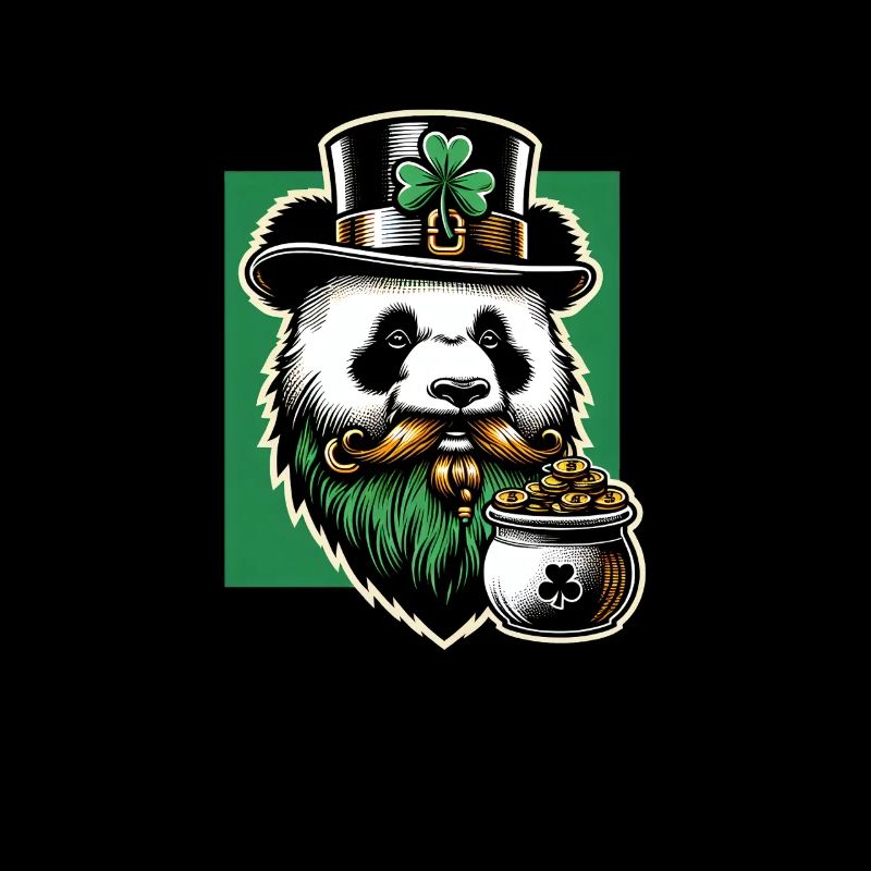 Panda St. Patrick’s Day Boisson irlandaise amusante