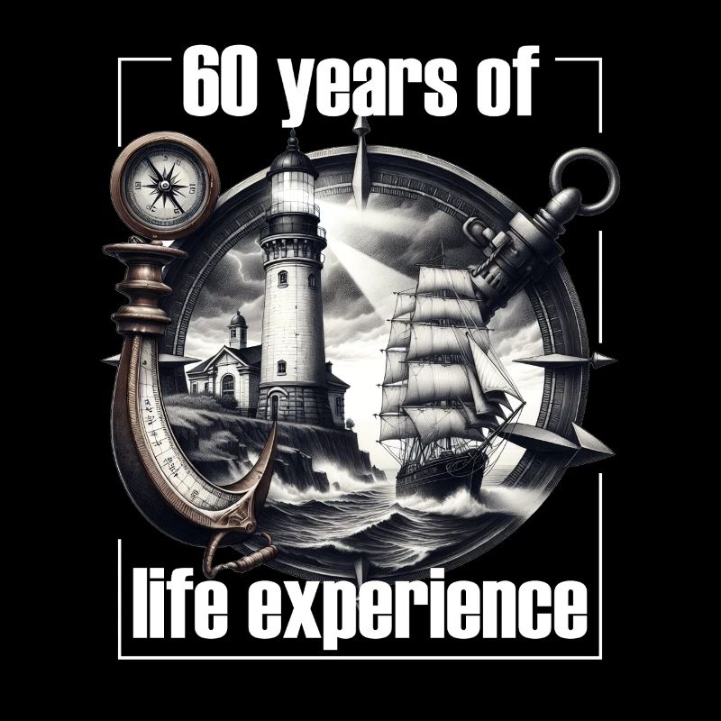 Anchor Lighthouse Compass Birthday 60