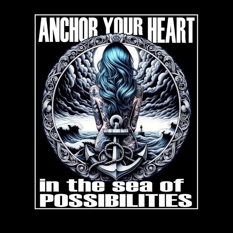 Hope Tattoo Design avec ancre Retro Maritime