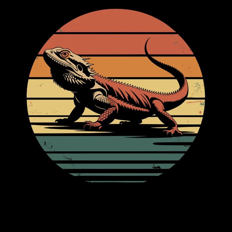Vintage Bartagame Reptil