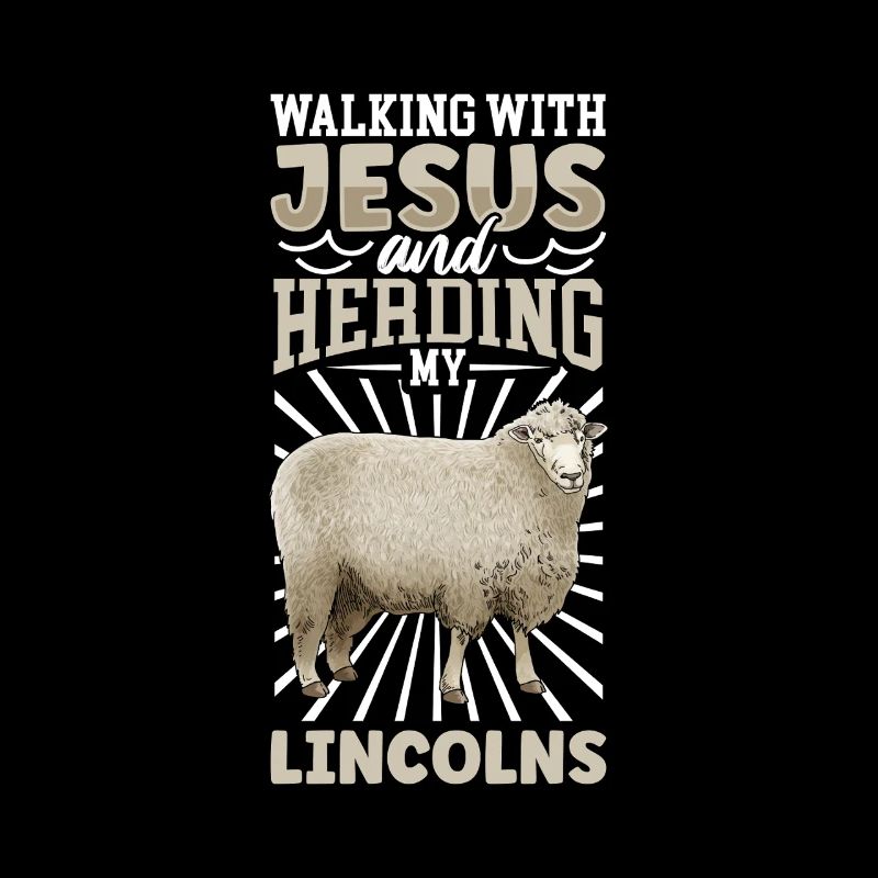 Jésus et les brebis - Lincoln Sheep