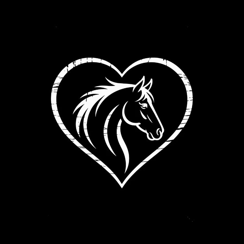 Équitation en forme de cœur de cheval