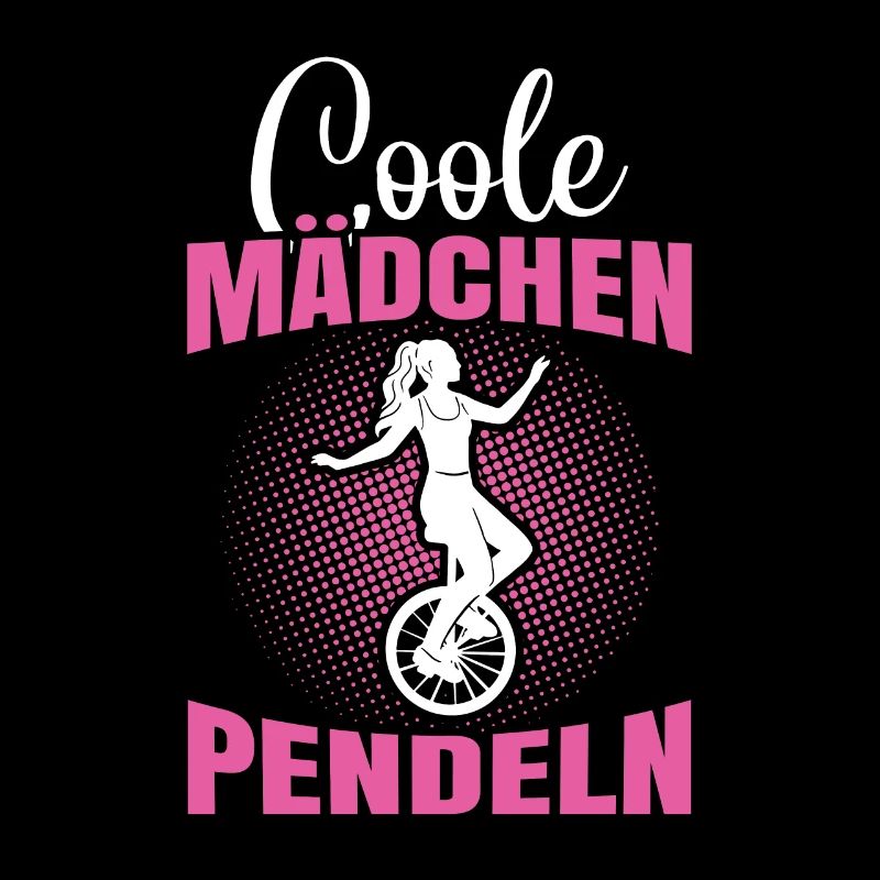 Coole Mädchen pendeln Einradfahrer Mädchen Einrad