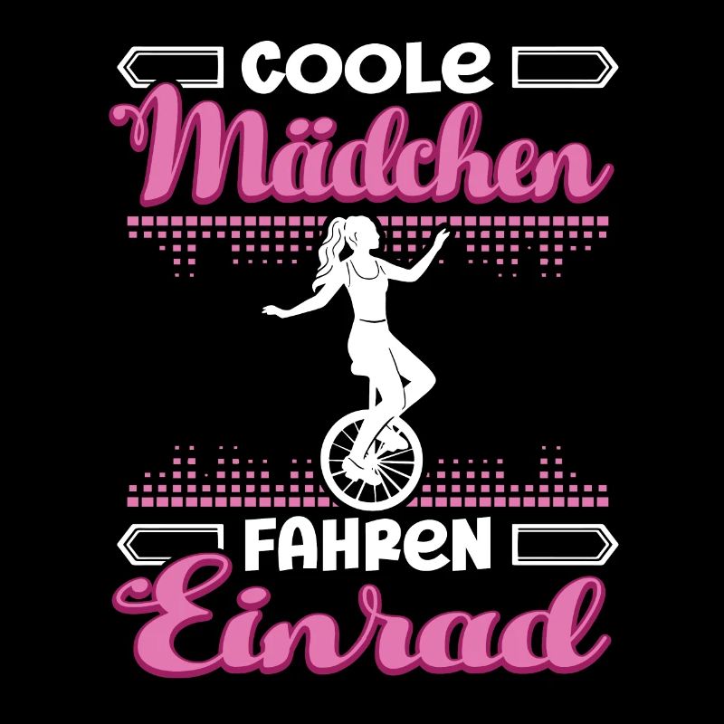 Coole Mädchen fahren Einrad Einradfahrer