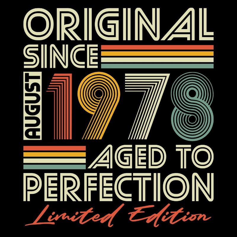 Août 1978 Vintage Rétro Anniversaire