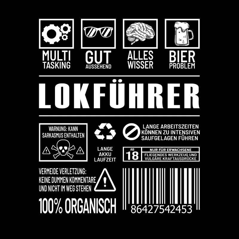 Lokführer Lustiger Beruf Spruch Schaffner
