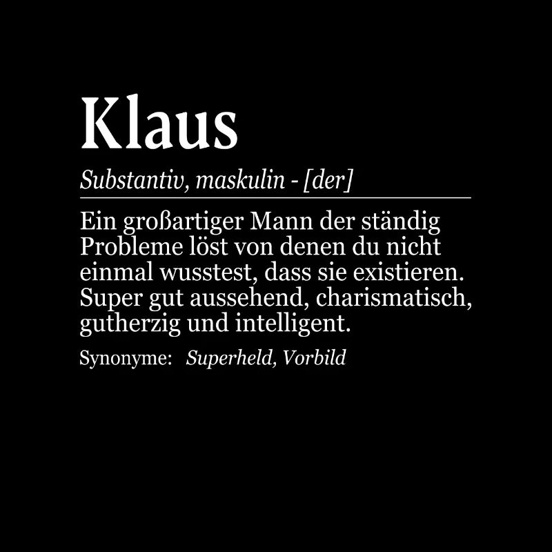 Klaus Definition Namenstag Geburtstag Name