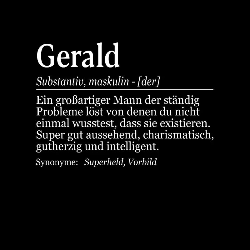 Gerald Definition Namenstag Geburtstag Name
