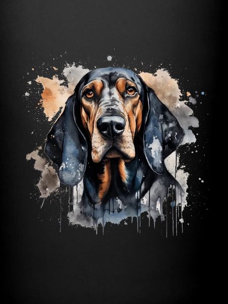 Coonhound noir et beige