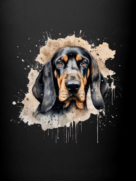 Coonhound noir et beige
