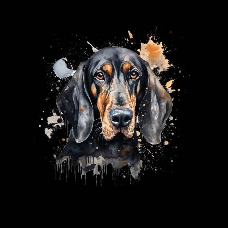 Coonhound noir et beige
