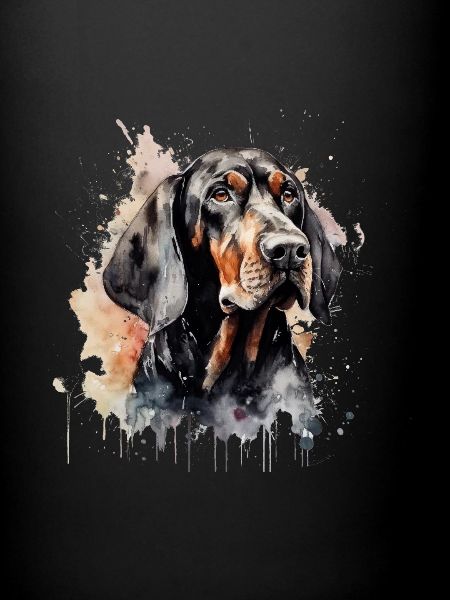 Coonhound noir et beige