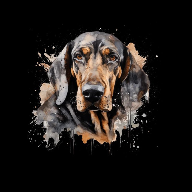 Coonhound noir et beige