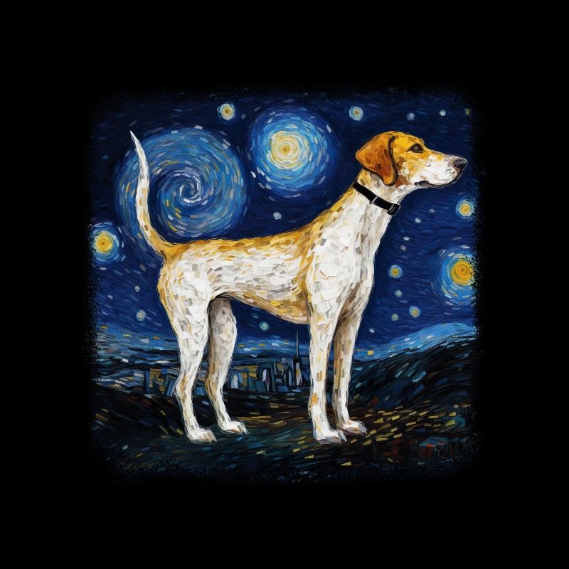 American Foxhound Van Gogh nuit étoilée