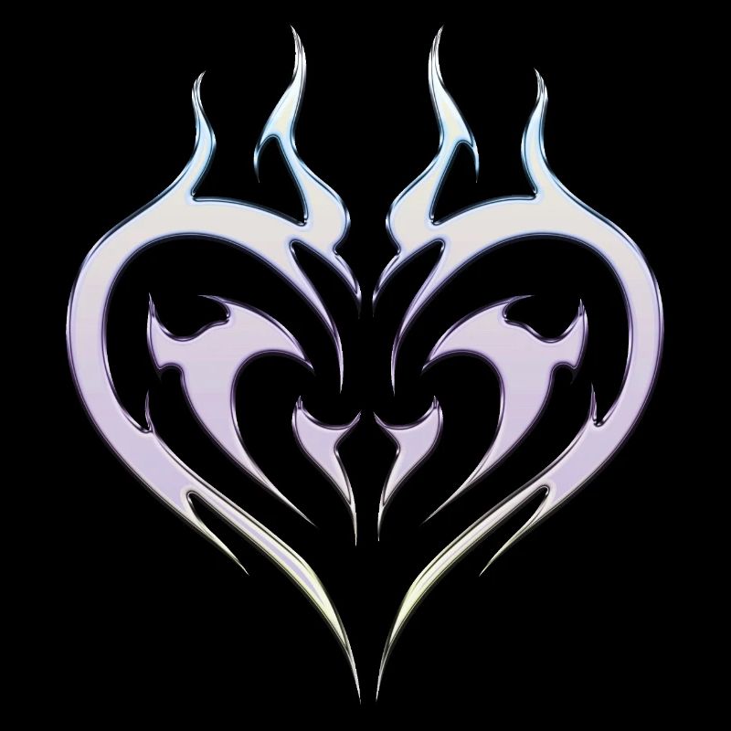 Tatouage de cœur tribal pour Emo et Goth