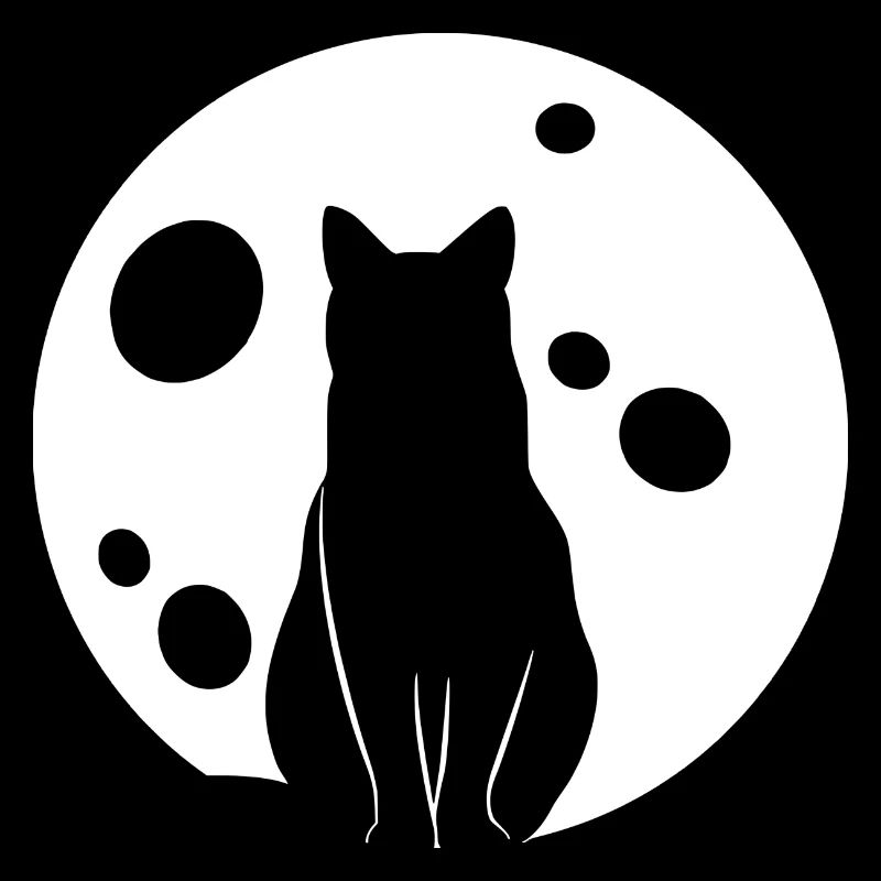 Cat in the Moon Night Cats