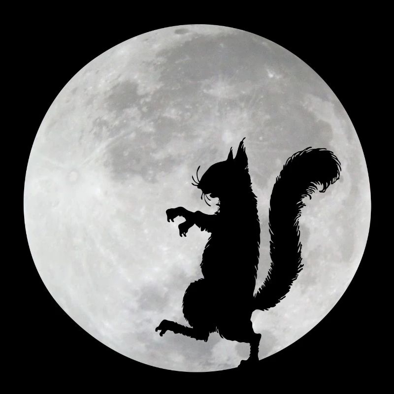 Eichhörnchen im Mond