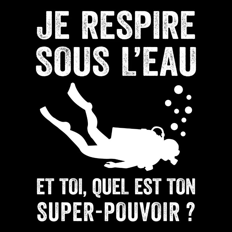 Plongeur Je respire sous l'eau