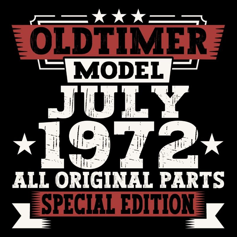 Oldtimer July 1972 50th Birthday Gift Men