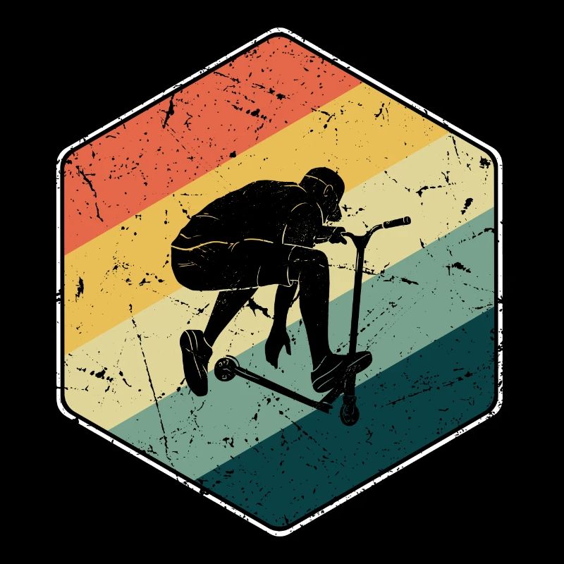 Stunt Scooter Roller Kinder Retro