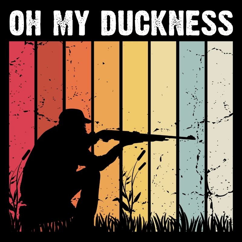 Drôle de conception de chasse au canard Hunter Hunting Duck Design