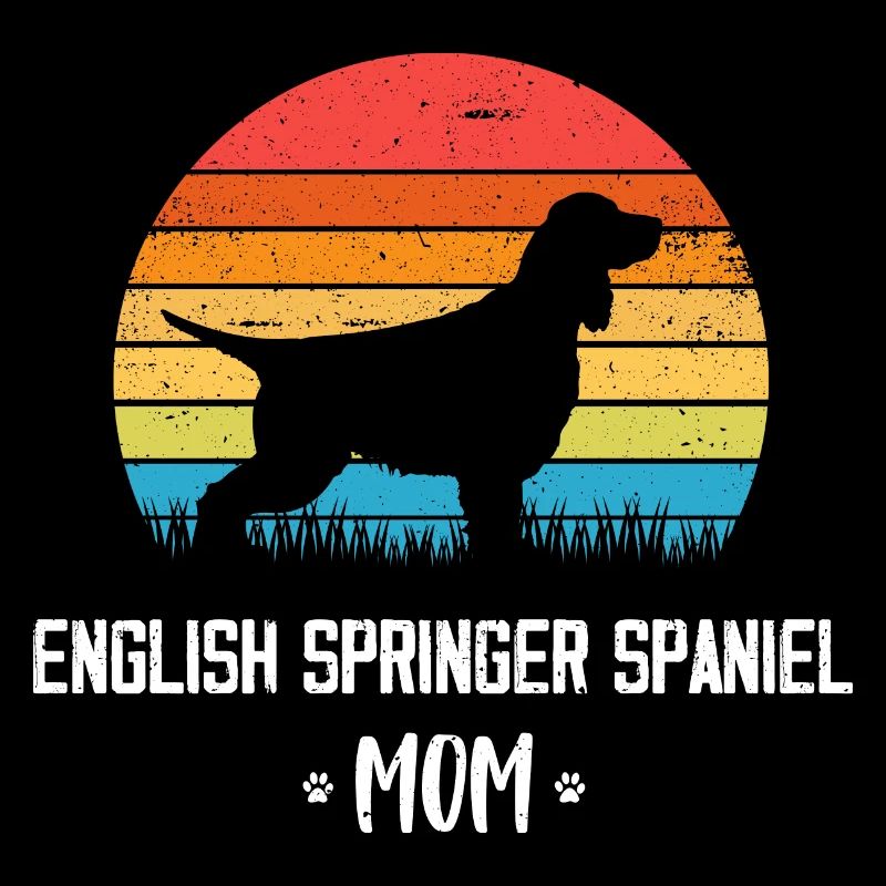 Englischer Springer Spaniel Mama Retro Vintage
