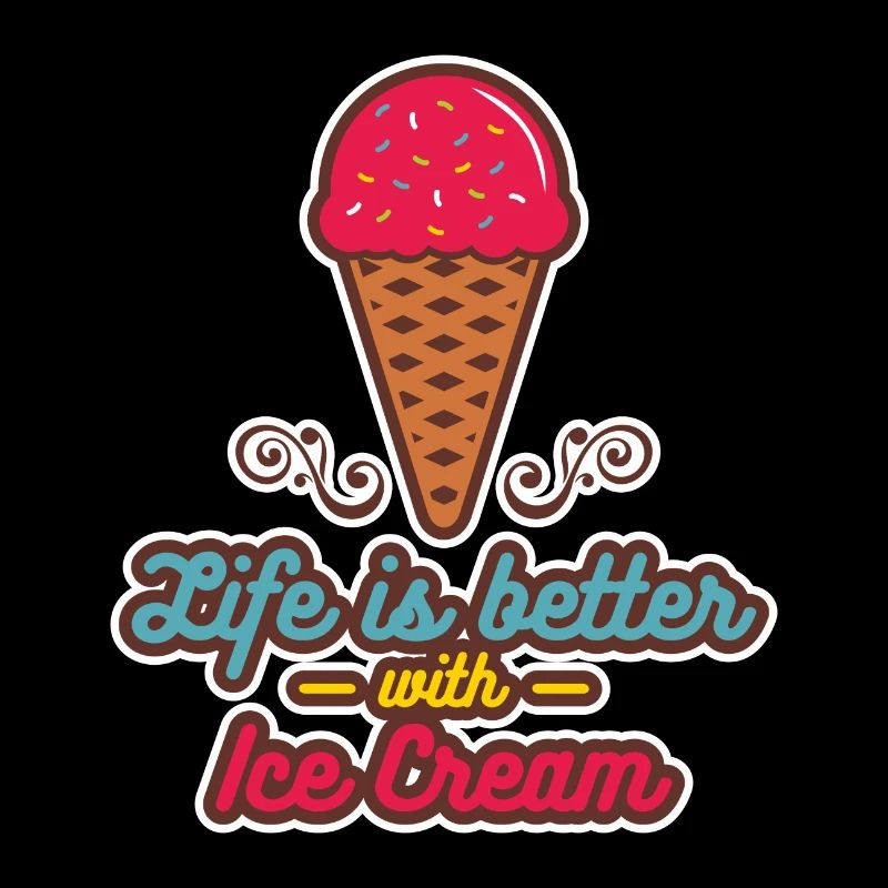 Das Leben ist besser mit Eiscreme