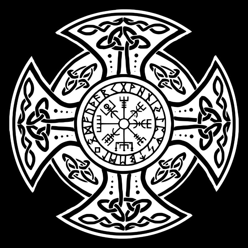 Cross runes white