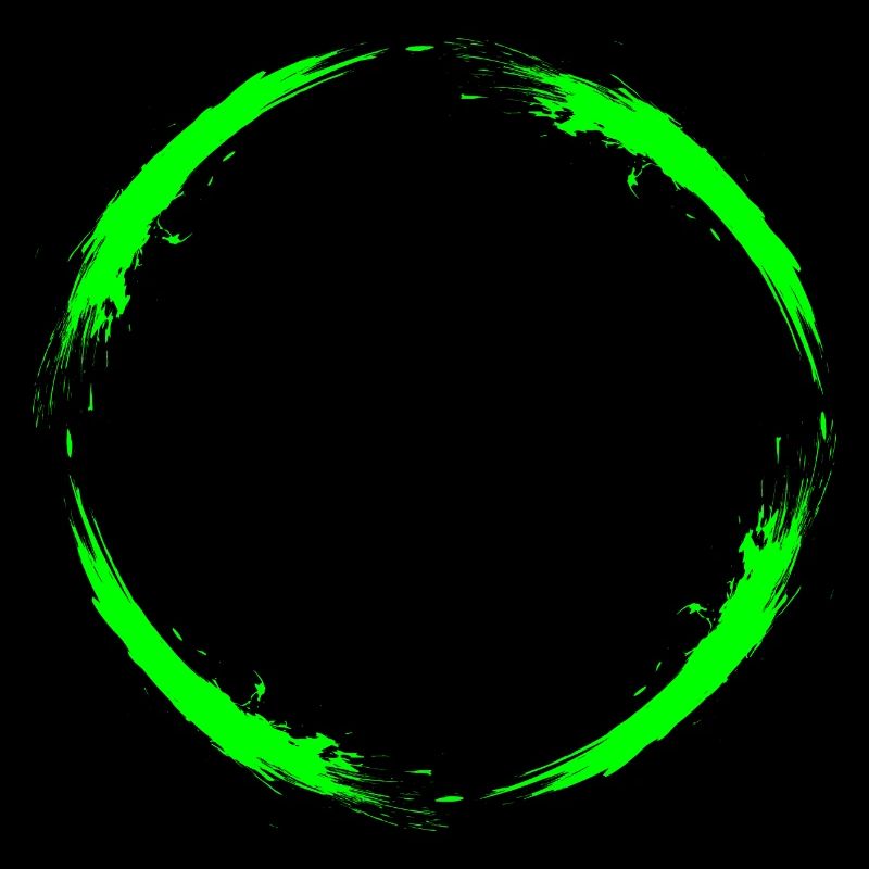 Circle light green brush vector ring design green