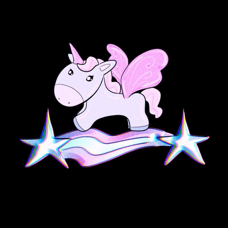 sterne einhorn märchen pink regenbogen