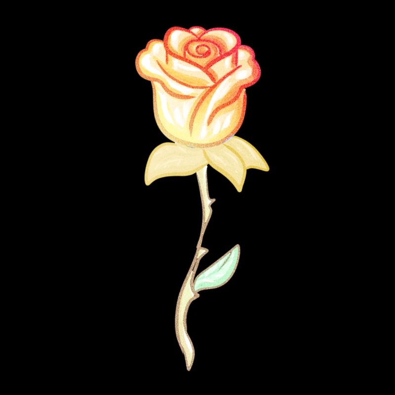 Fleur de rose de plante dorée