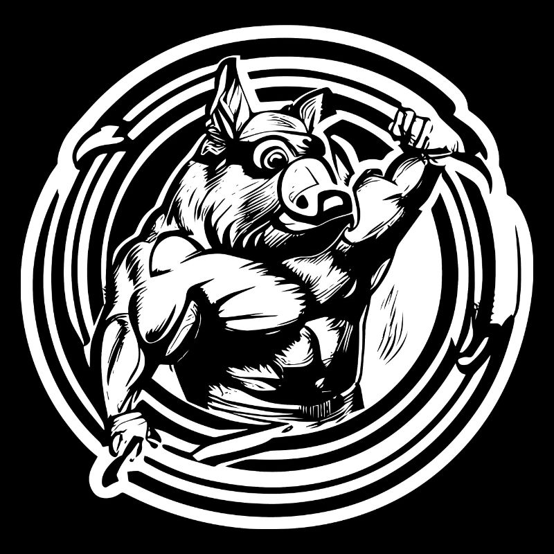 Cochon musqué bodybuilder