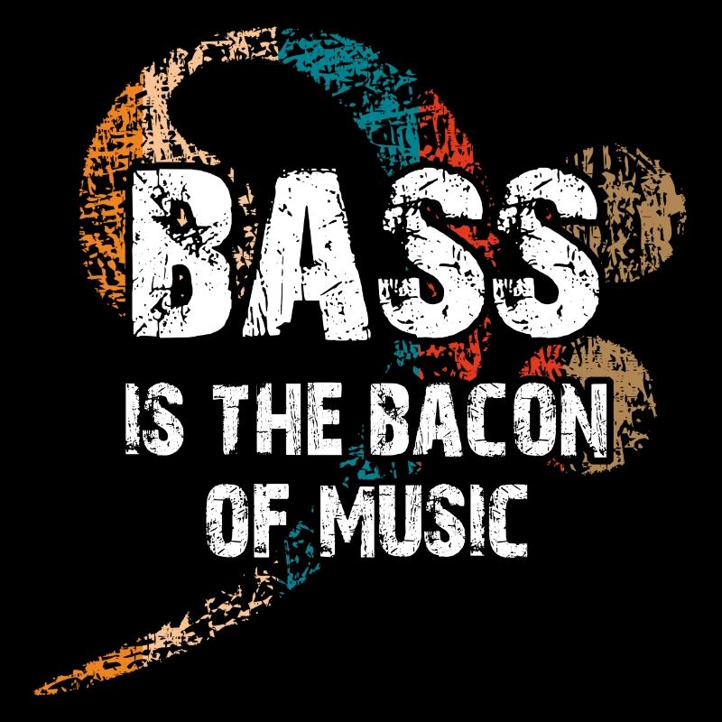 La basse est le bacon de la musique - Clef de basse