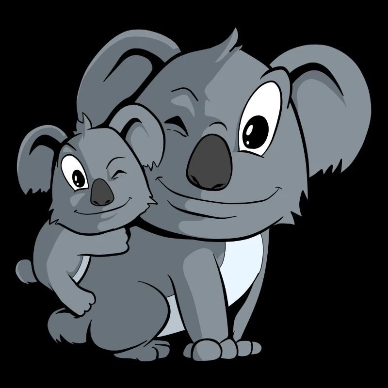 Maman et bébé koala ours