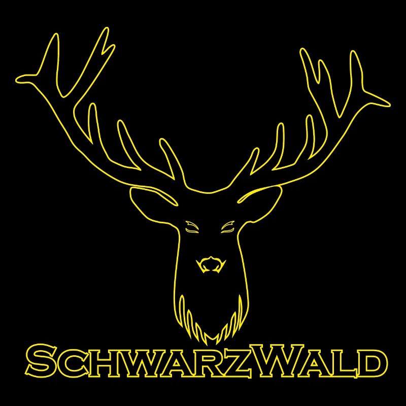 Schwarzwald Hirsch - Rand gelb