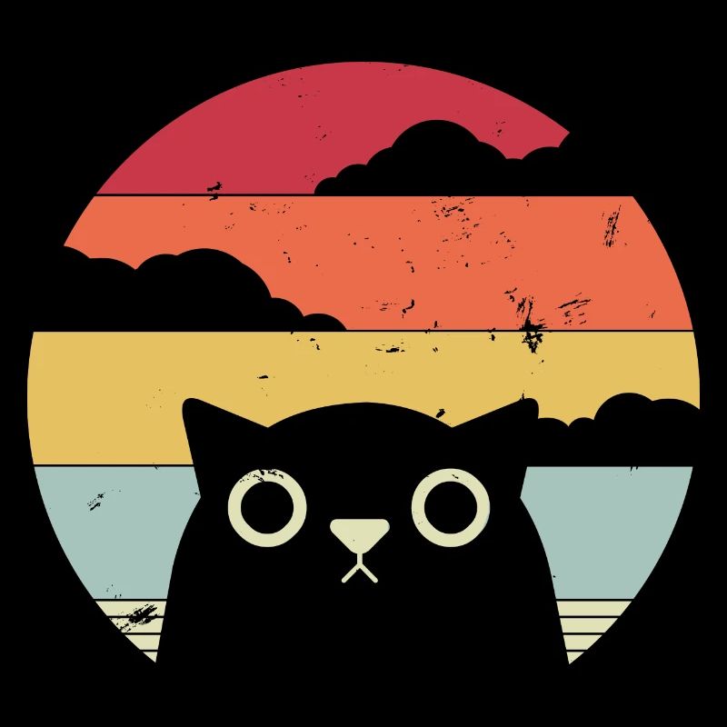Propriétaire de chat Porte-chat Vintage Retro Cadeau