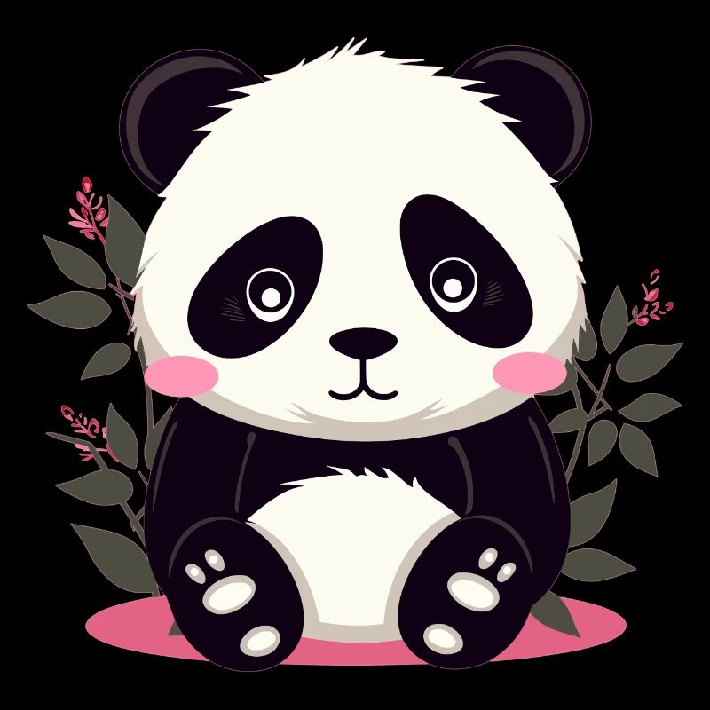 Bébé Panda Ours Rose mignon