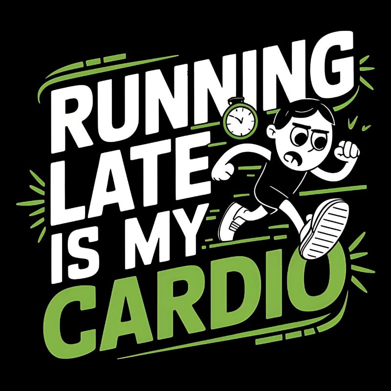 Conception amusante pour le retard, le manque de temps, etc.