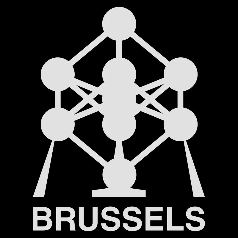 Brussels Atomium Icon – Modern Minimal Design